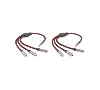 2 set of 3.5 mm Audio Aux Cable Male to 3 Female Extension Splitter Cord for Headphone