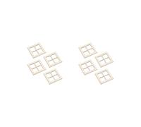 2 set of 4x Tiny Wooden Window Model Mini Window Frame Model for Model Town Accessory