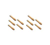 2 Set of 5 Pieces Wooden File Handle Screw on Craft Strong DIY Hand Tools Replacement Large, Wood Color