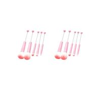 2 set of 5x Eye Makeup Brush Set DIY Eyebrow Cosmetic Brushes for Adults Sister Gifts pink