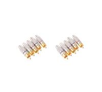2 set of 5X RCA Plug Male Solderless Gold Plated Audio Video Adapter Connector