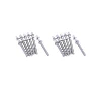 2 set of 6Pcs Drum Tension Rods M5 Drum Lug Mounting Screws for Percussion Accs Build M5x50 mm Silvery