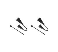 2 set of Agogo Bells Teaching Aids Birthday Gift Funny Handheld Percussion Instrument 18cmx11cm, 18x11cm