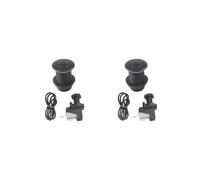 2 Set of Air Switch Kits Portable Cordless on Off Push Button Switch Pneumatic Switch 32 mm All Black