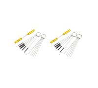 2 Set of Airbrush Cleaning Kits Metal Airbrush Painting Supply for Auto Parts Cleaning Golden