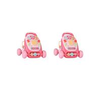 2 set of Baby Walking Push Toy for Boy and Girl Learning to Stand Walk Learning Walk pink, 17.5x18x21cm