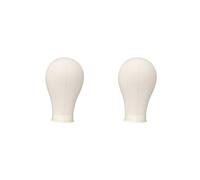 2 set of Canvas Mannequin Head Wig Holder for Beauty Accessories Displaying Caps Hats 23inch, Beige, 23 inch