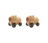 2 set of Capybara Pull and Joys Toy Cute Wheel Sand Slider Toy for Girls Children Gift brown