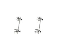2 set of Cymbal Holder Metal Drum Parts Drum Hardware Cymbal Arm Attachment for Spare Type E Silvery