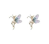 2 set of Dancing Girl Brooches Angel Girl Brooch Pins for Women Girls Office Bouquet