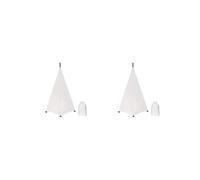 2 set of DJ Light Speaker Stand Cover Lighting Tripod Stand Scrim for Events Weddings White 3 Sides
