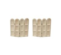 2 set of Dollhouse Folding Screen Retro for Reception Room Life Scene Kids Play Toy