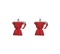 2 set of Dollhouse Miniature Coffee Pot Mini 1/12 for Micro Landscape House Model Decor Red 25x30x16 mm