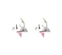 2 Set of Double Fold Angle Binder Industrial Sewing Machine Binding Attachment 34 mm Silvery