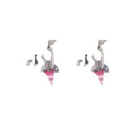 2 Set of Double Fold Angle Binder Industrial Sewing Machine Binding Attachment 36 mm Silvery