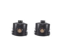 2 Set of F002 G3/4 Inline 24 mm Vacuum Pump Filter Black Repair Parts Sturdy Cast Iron
