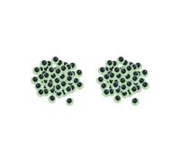 2 Set of Glow in The Dark Eyes Sticky Self Adhesive for Crafts Handmade DIY Soft Toys 10 mm 100pcs Black White 10 mm 100 pcs