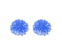 2 Set of Glow in The Dark Garden Pebbles Stones for Path Yard Decor Royal Blue