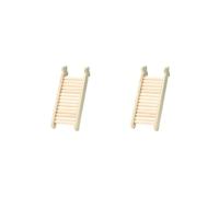 2 set of Hamster Climbing Toy Cage Wood Ladder Hamster Bridge Ladder for Hamsters Small Ladder Beige