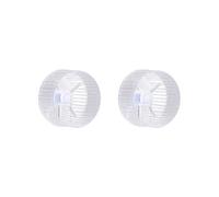 2 set of Hamster Exercise Wheels Cage Accessories for Rat Gerbils Other Small Animals Clear 21cm No Stands