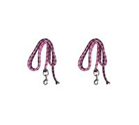 2 set of Horse Lead Rope Sturdy Halter Rope for Leading Training Horse, Dog, or Sheep 2.5m Pink and Black