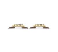 2 set of Jazz Guitar Rosewood Bridge with Saddles Golden Plated
