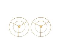 2 Set of Lamp Shade Frame Ring DIY Sturdy Metal for Dining Room Light Cage Guard Cafe 25cm