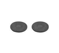 2 set of Lazy Susan Turntable Organizer 360 Degree for TV Cabinets Black 25x1.8 cm