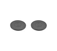 2 set of Lazy Susan Turntable Organizer 360 Degree for TV Cabinets Black 30x1.8 cm