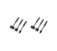 2 set of Leather Hole Punch Kit Leathercraft Punching Devices for Household Beginners 6 mm Black