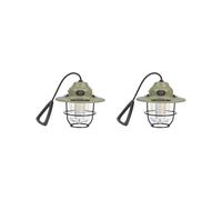 2 Set of LED Camping Lantern Dimmable Rechargeable Tent Lamp for Indoor BBQ Traveling Green