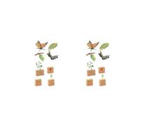 2 set of Life Cycle Sets Figurine Toys Butterfly and Bean Plants Science for Children