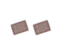 2 set of Miniature 1:12 Dollhouse Woven Rug Floor Carpet 24 x 15.3 cm Type 1