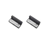 2 set of Mouth Organ Portable Teaching Aids 10 holes Harmonica for Travel Stage Family Argent Silvery 104x28x19 mm