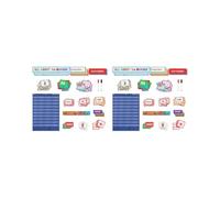 2 set of Pockets Chart Teaching Aid Digital Card for Grammar Cards Letter Cards Words