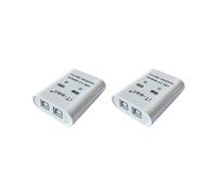 2 set of Portable 2 in 1 Out Splitter USB Printer Sharing Device Hub Plug and Play, White
