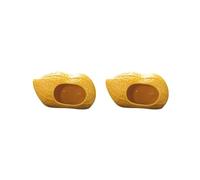 2 set of Pottery Hamster House Decoration Small Animals Nest for Gerbil Lemmings Mice Peanut Shape