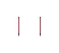 2 set of Professional Practical Capacitive Pen Aluminum Alloy Resistive Hard Tip Pencil Stylus Pen Touch Screen Pens Good Flexibility Red