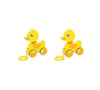 2 set of Pull Along Walking Toys Birthday Gift Push and Pull Toy for 1 2 3 4 Years Old Duck