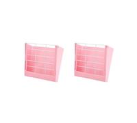 2 set of Rabbit Bunny Hay Feeder Cage Hay Rack Manger Premium 8.8x8.1x3.5inch Pink, 22.3x20.5x9cm
