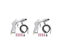 2 Set of Sand Blasting Kit Portable with Ceramic Nozzle for Sandblasting Cabinet