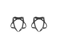 2 set of Saxophone Neck Strap Sax Neck Strap Saxophone Shoulder Harness for Soprano, Black, 52cm