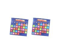 2 set of School Pocket Calendar Calculator Holder for Bedroom Dormitory Kids Learning blue