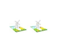 2 set of Science Windmill Generator Kit Craft DIY Physics Experiment Set for Children
