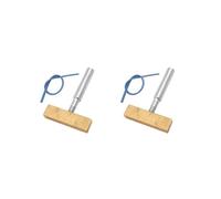2 Set of Soldering Iron T Shape Tip Head Spare Part Hot Press Tool for Repairing Soft Wires with Strip, Tip 5.3x3.5cm