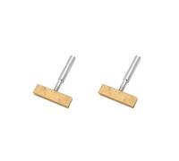 2 Set of Soldering Iron T Shape Tip Head Spare Part Hot Press Tool for Repairing Soft Wires Without Strip, Tip 5.3x3.5cm