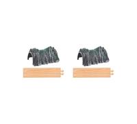 2 set of Train Tunnel Models DIY Accessories for Table Activity Home Woodland Small Mountain