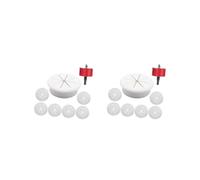 2 Set of TV Cord Hider Computer Desk Threading with Saw Easy Install Grommet Kit White