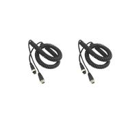 2 set of Universal 4 Pin Car Video Rear View Camera Extension Line Spring Cable 5m