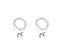 2 Set of White Metal Sunglasses Eyeglass Chain Glasses Cord Neck Strap Holder